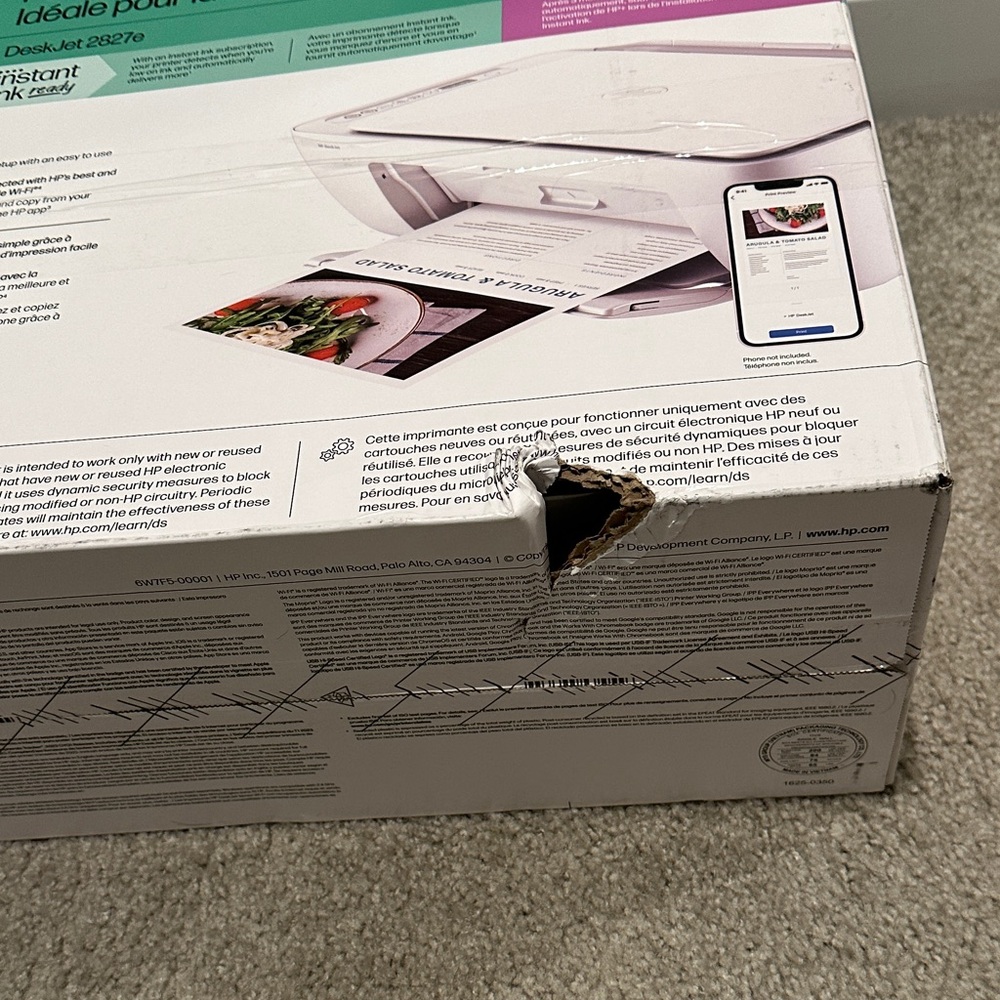 HP White DeskJet 2827e All-in-One Printer - Picture 3 of 16